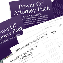 Load image into Gallery viewer, additional detail of the contents of the power of attorney pack
