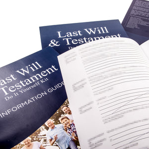 inside Last Will and Testament Will Kit