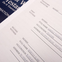 Load image into Gallery viewer, Last Will and Testament DIY Will Writing Kit