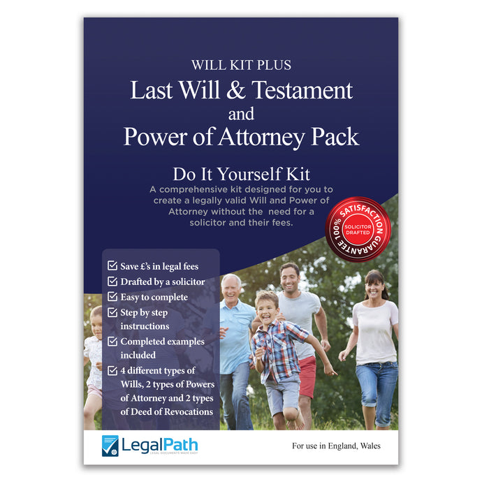 Will Kit Plus - Last Will and Testament & Power of Attorney Do-It-Yourself Kit