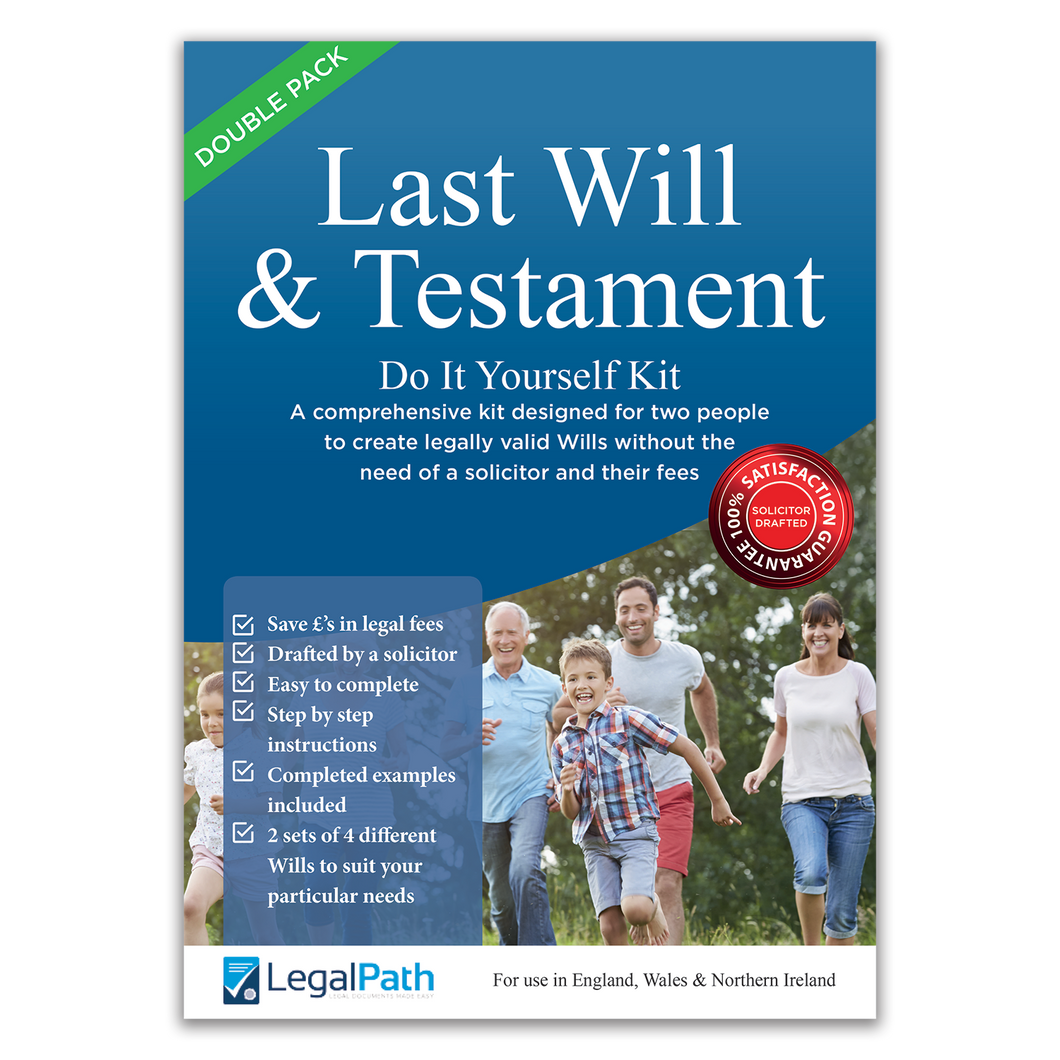 Last Will and Testament Double Pack Will Kit for couples